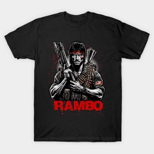 Rambo Retro Action Tee: Unleash Your Inner Warrior T-Shirt